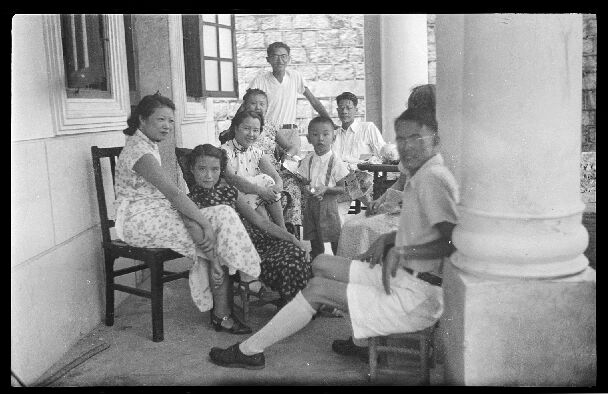 Katharine, young George, and friends
c1937, Hong Kong